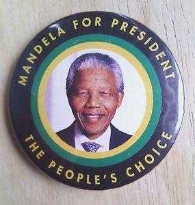 Original 1994 Mandela for President election Badge