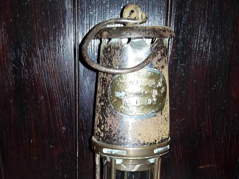 Original Derbyshire Victorian Miners Lamp