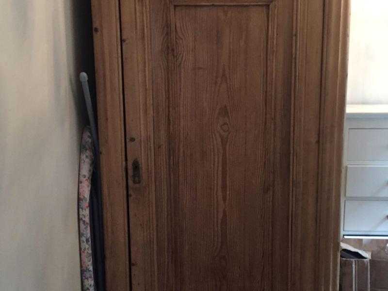 Original old pine wardrobe