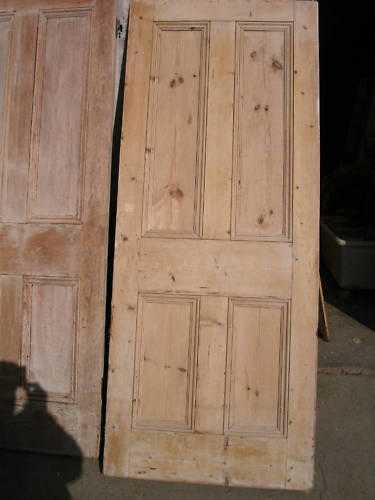 Original old vintage Edwardian reclaimed 4 four panel pine wooden door doors