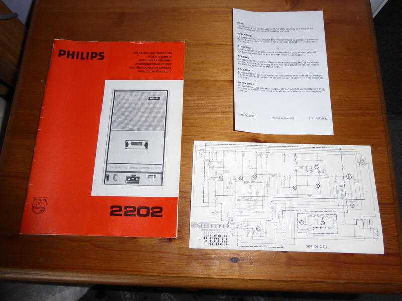 Original Philips 2202 User Manual amp Wiring Diagram