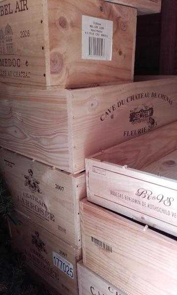 Original wooden wine crates