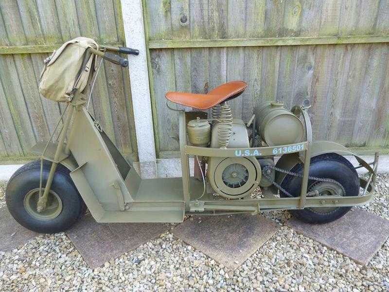 ORIGINAL WW2 US CUSHMAN M53 AIRBORNE MOTOR SCOOTER FULLY RESTORED