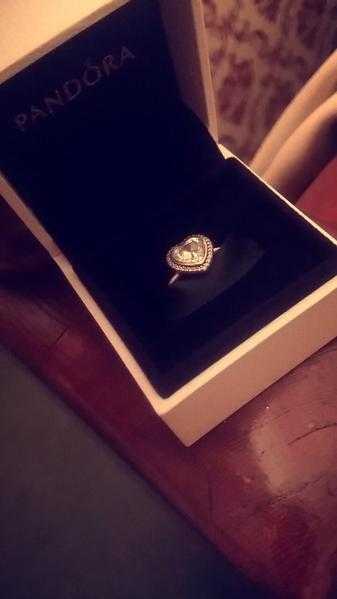 ORIGINALLY 60, New Pandora heart ring with box and bag