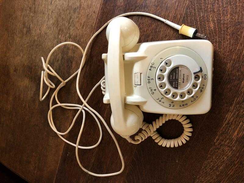 Orinigal Vintage Cream Rotary Dial with telephone exchange connection