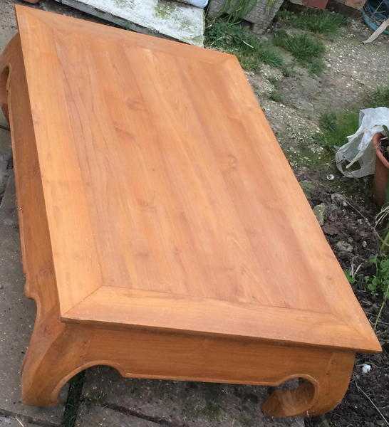 ottoman style wood coffee table