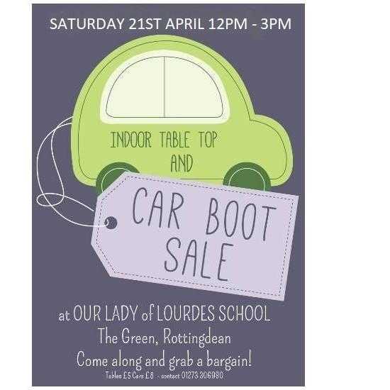 Our Lady of Lourdes School Car Boot and Indoor Table Top Sale