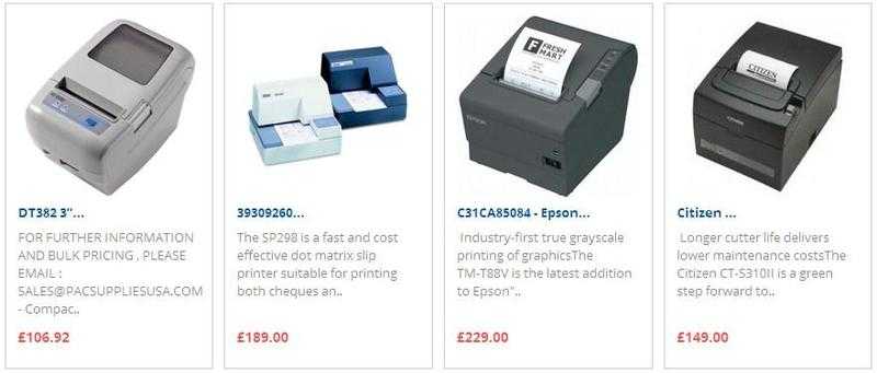 Pacsupplies.co.uk Cheap USB Receipt Printers Sale, Bluetooth Receipt Printer For Android