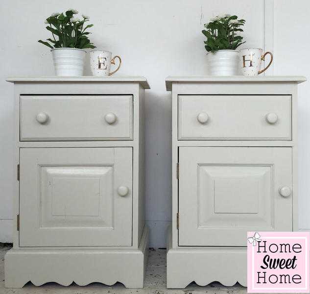 Painted Bedside pair - Home Sweet Home