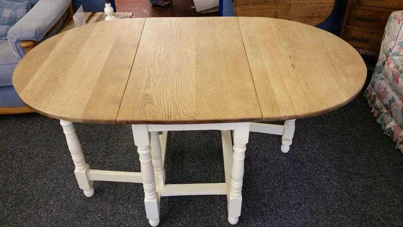 Painted Gateleg Table, with Exposed Oak Top