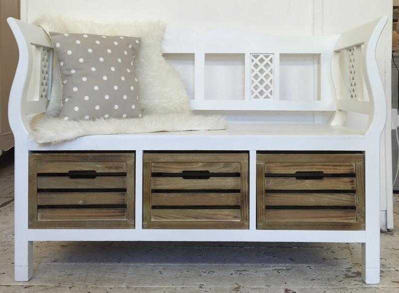 Painted Storage Bench