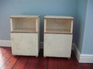 Pair Bedside cabinets ,  small chest of drawers.