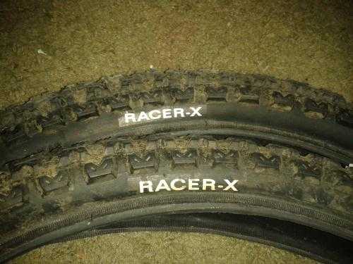 Pair Mongoose Pro Racer X BMX Tyres, 20 x 2.25 Old School, One Barely Used, Old Skool Restoration