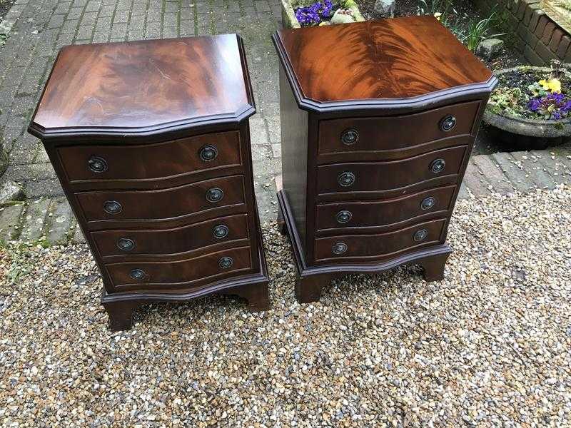 Pair of 4 Draws Bedside Cabinets