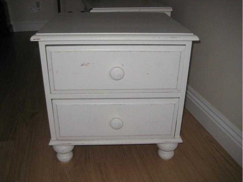 Pair of beautifully proportioned shabby chic bedside cabinets