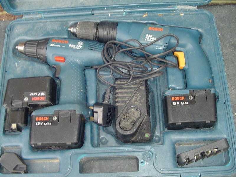 Pair of Bosch cordless drilldrivers