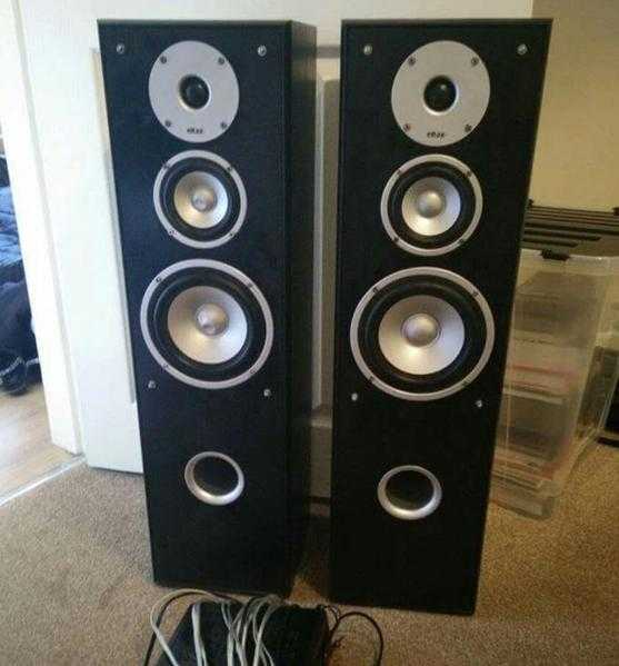 Pair of Eltax Concept 180 Speakers and a Renkforce Amp