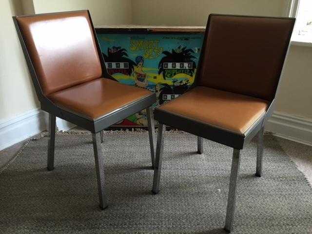 Pair of French Vintage Dining or Office Chairs