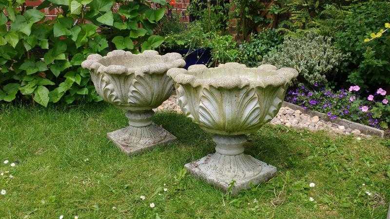 Pair of garden urns