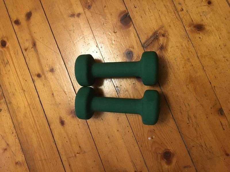 Pair of Green 1.5KG Dumbbells