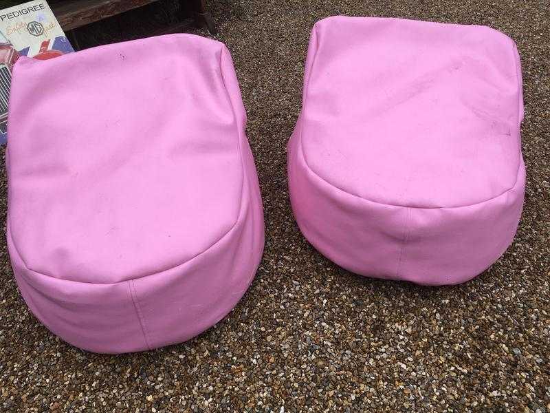 Pair of Pink Bean Bags - Sold as a Pair