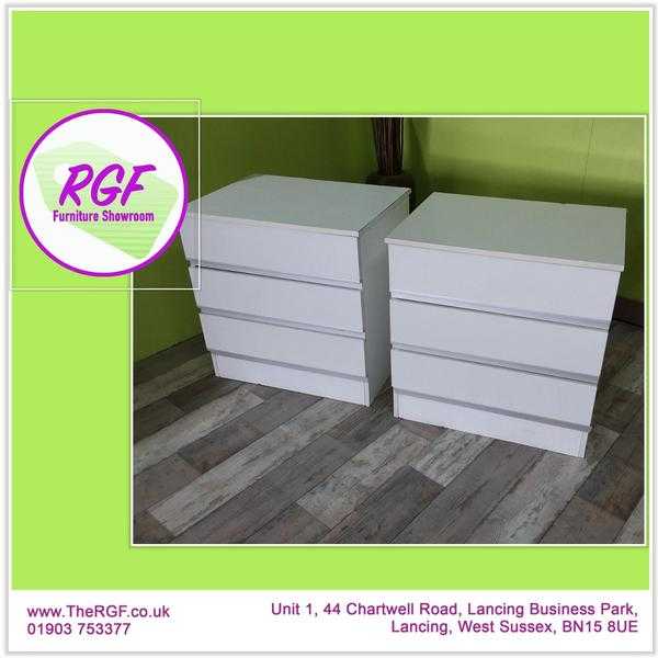 Pair Of White Drawers (Can split) - Local Delivery From 19