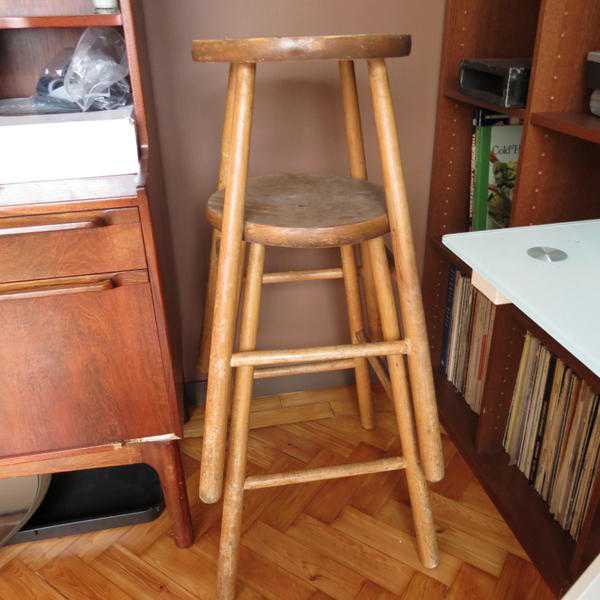 Pair of wooden stools