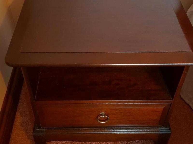 PAIR STAG MINSTREL BEDSIDE TABLESSMALL CHESTS