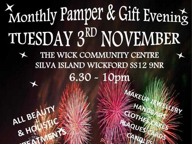 Pamper and Gift Evening Tuesday 3rd November 6.30-10.00