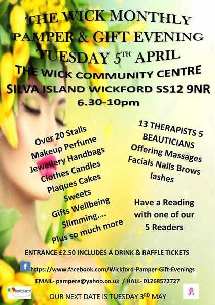 Pamper and Gift Evening Tuesday 5th April 6.30-10.00