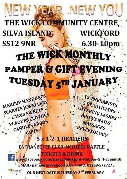 Pamper and Gift Evening Tuesday 5th January 6.30-10.00