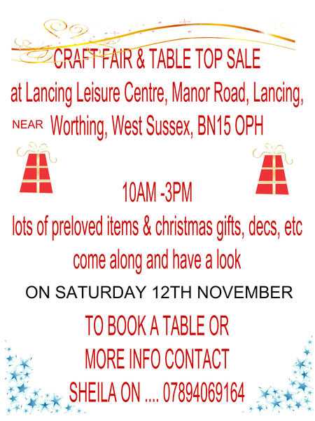 pamps craft fair amp table sale