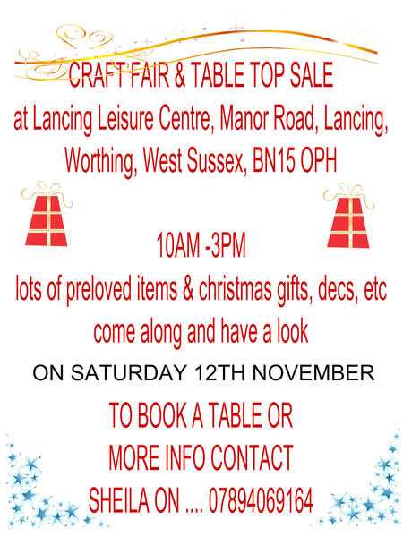 pamps craft fair amp table sale