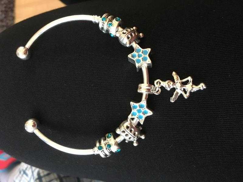 pandora bangle with charms.