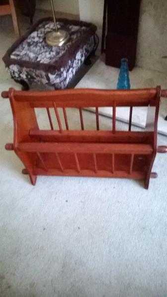 paper rack solid wood