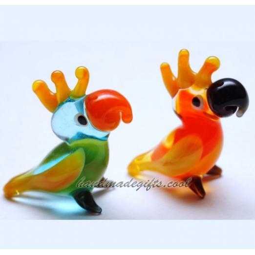 Parrot - mini glass animals M25