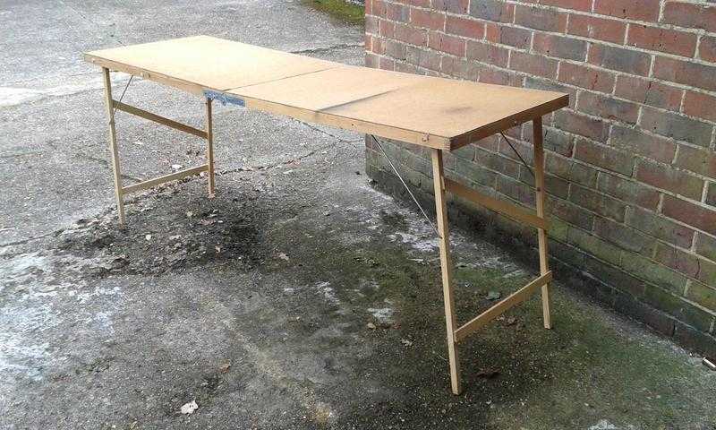 Paste Table, Wooden with folding legs