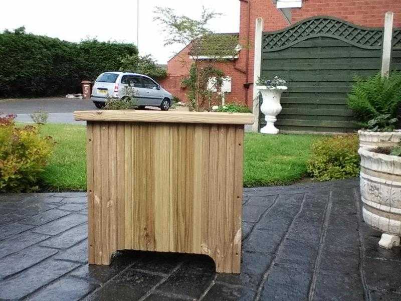 patio timber garden planter