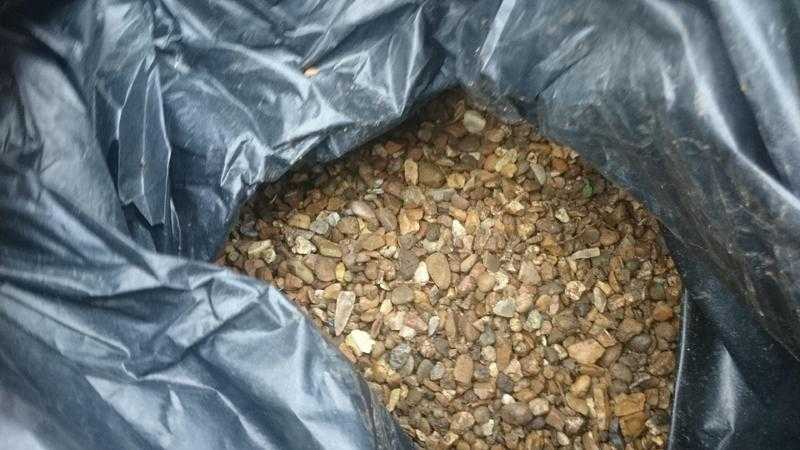 Pea shingle small gravel in sacks
