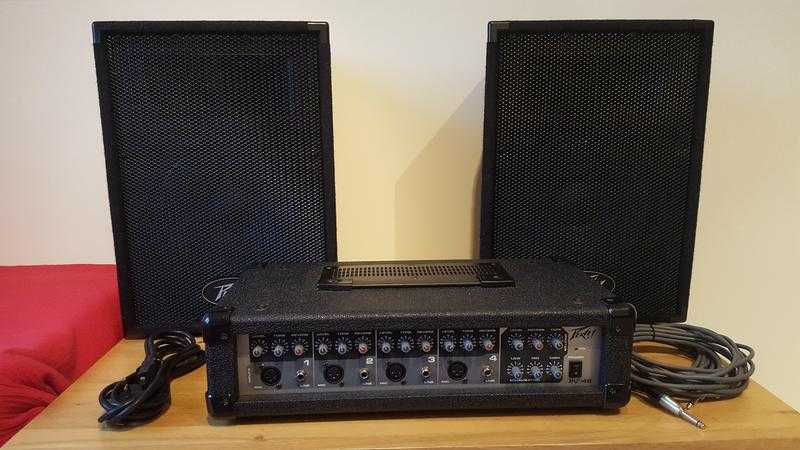 Peavey PVi4B Mixer and Speakers