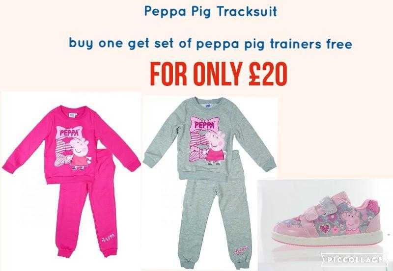 Peppa Pig Tracksuit with free peppa pig trainers