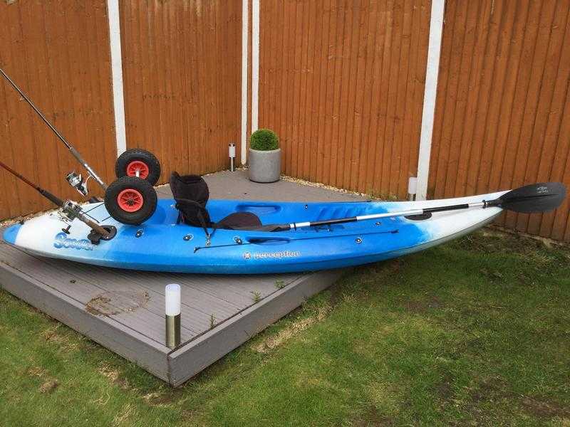 PERCEPTION SCOOTER KAYAK SET UP FOR SEA FISHING