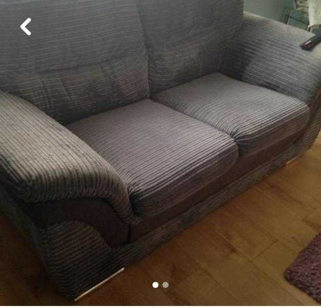 Perfect condition grey 2 seater and large single sofa