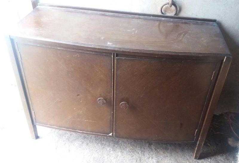 period furniture - dark wood cupboard  cabinet
