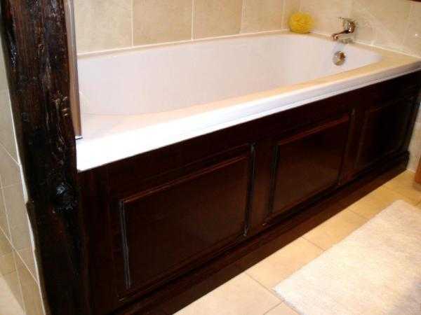 Period Solid Mahogany Bath Panel