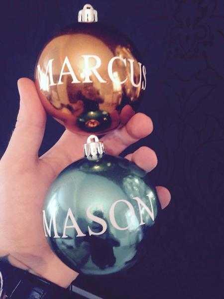 Personalised Christmas baubles