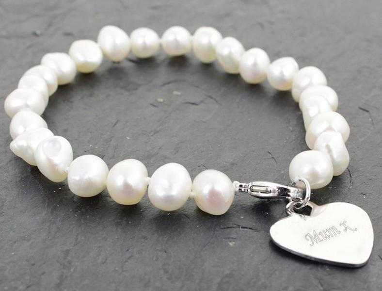 Personalised Freshwater Pearl, Name Bracelet