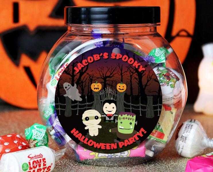 Personalised Halloween Sweet Jar