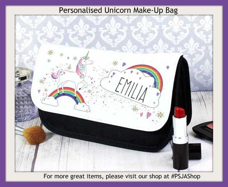 Personalised Unicorn Make-Up Bag
