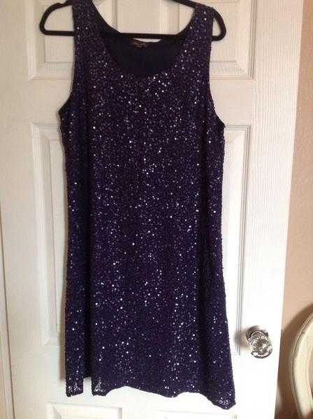 Phase Eight Mauve Sequin Dress UK 8 (ORIGINAL) FREE POSTAGE